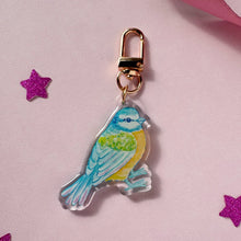 Load image into Gallery viewer, Bluetit Acrylic Keyring