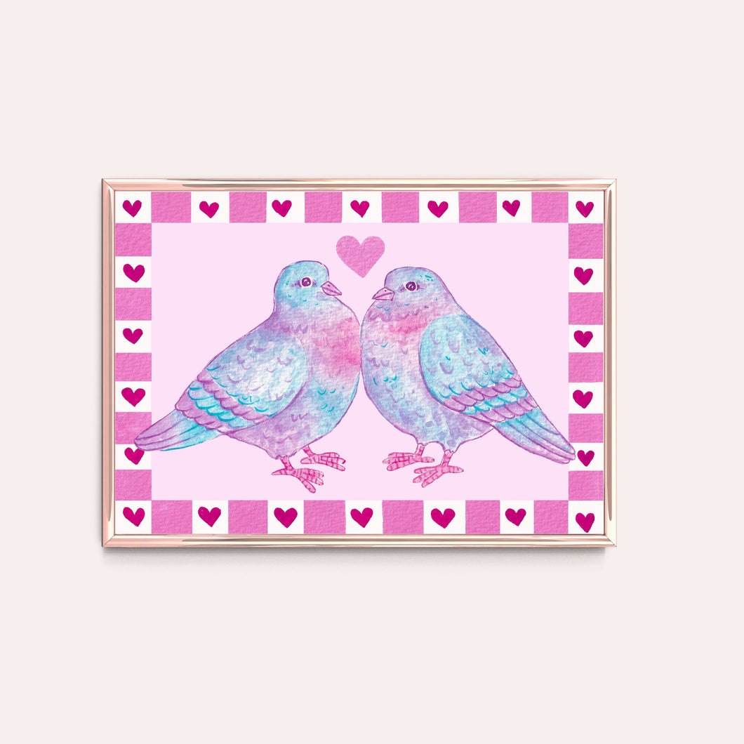 Pigeon Love Print