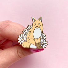 Load image into Gallery viewer, Fox &amp; Daisies Enamel Pin
