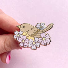 Load image into Gallery viewer, Wren &amp; Blossom Enamel Pin
