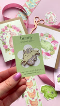 Load and play video in Gallery viewer, Bunny &amp; Peony Enamel Pin

