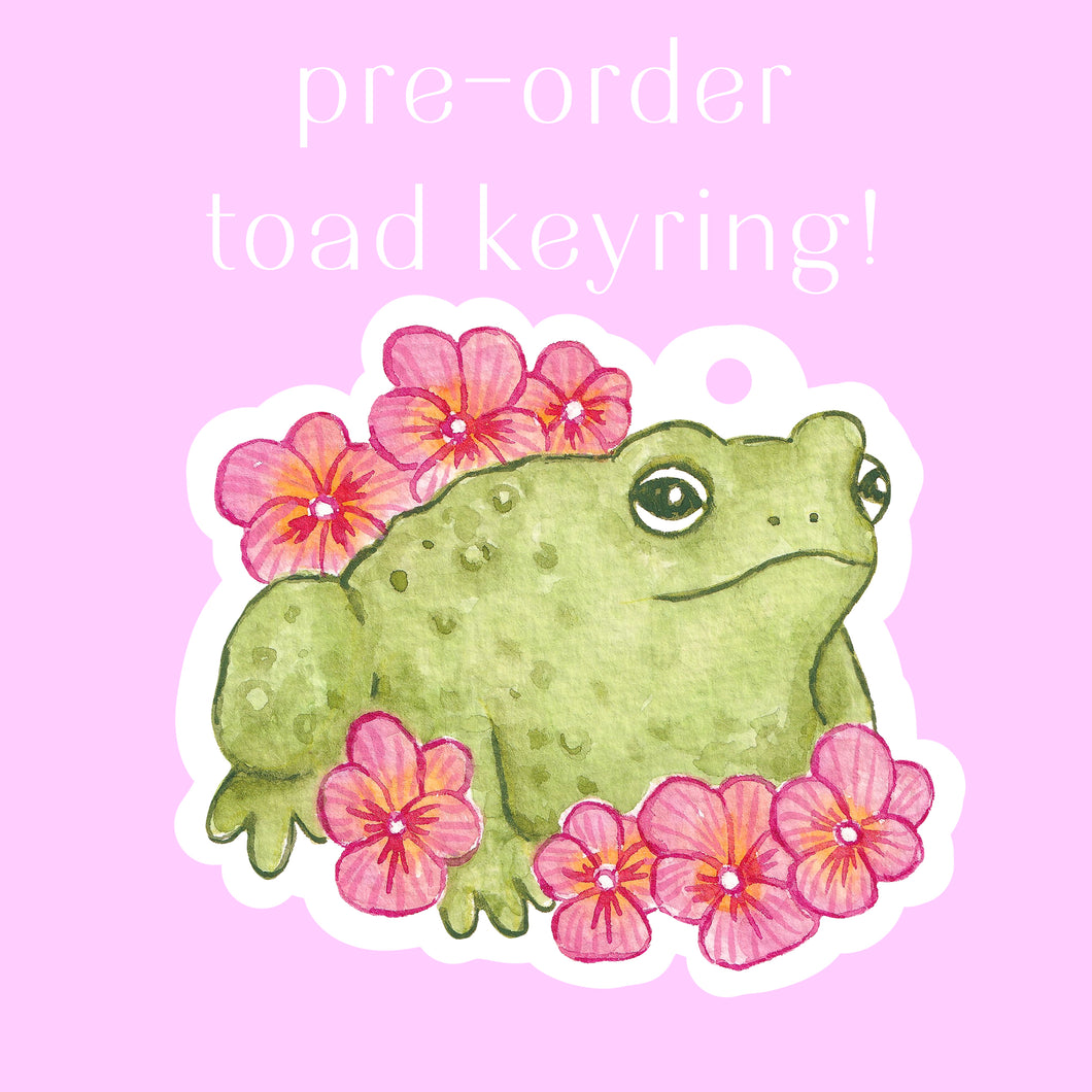 Spring Toad Acrylic Keyring