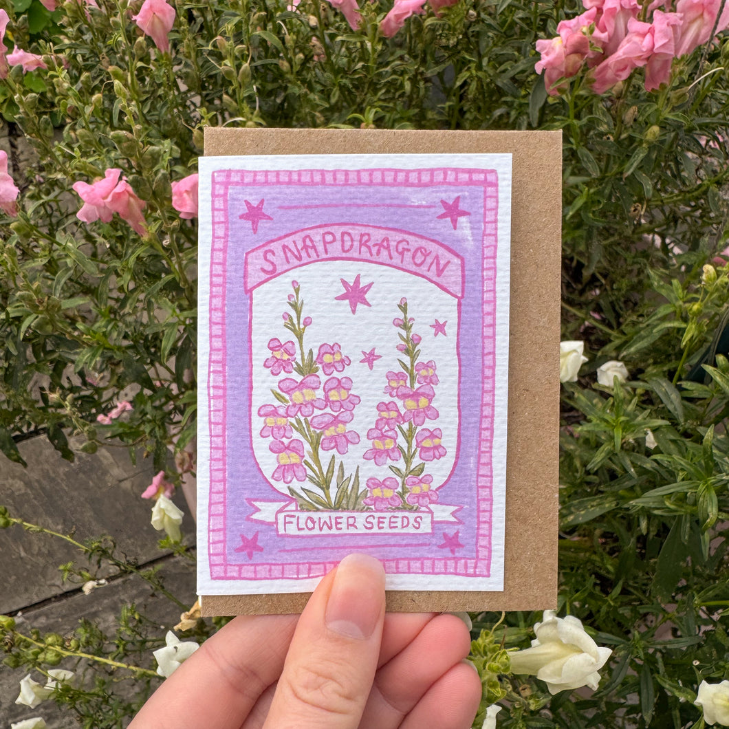 Snapdragons | Mini Greeting Card