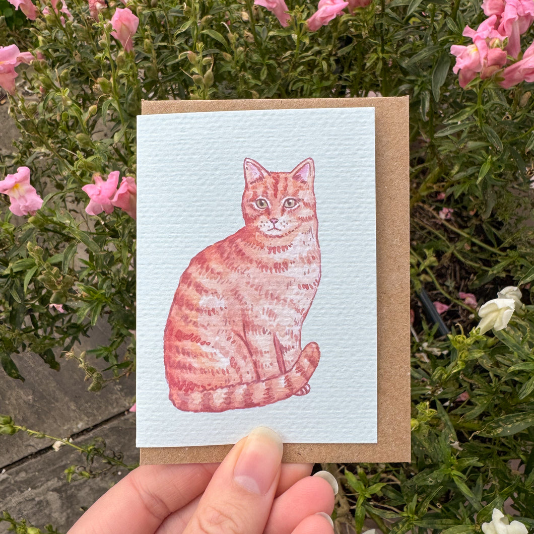 Ginger Cat | Mini Greeting Card