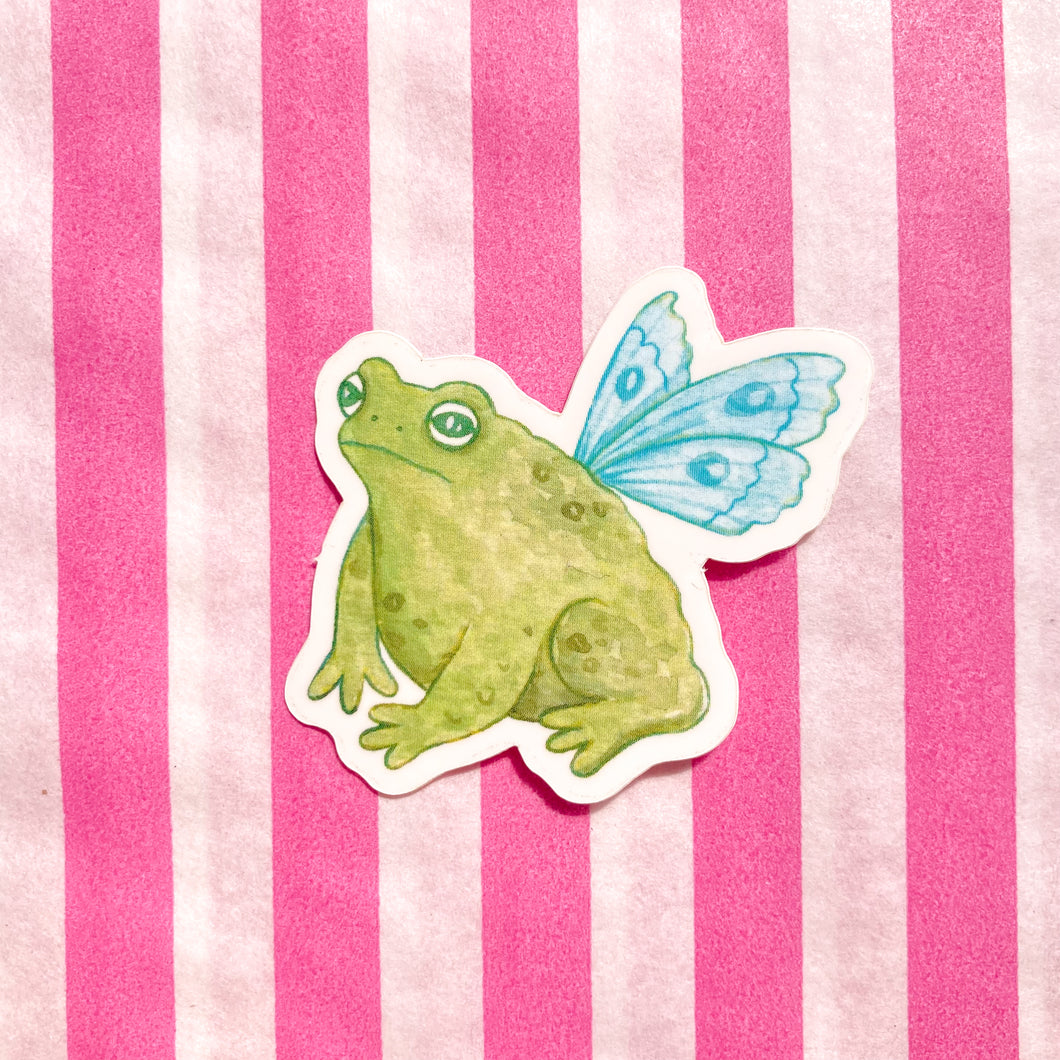 Green Fairy Toad Sticker