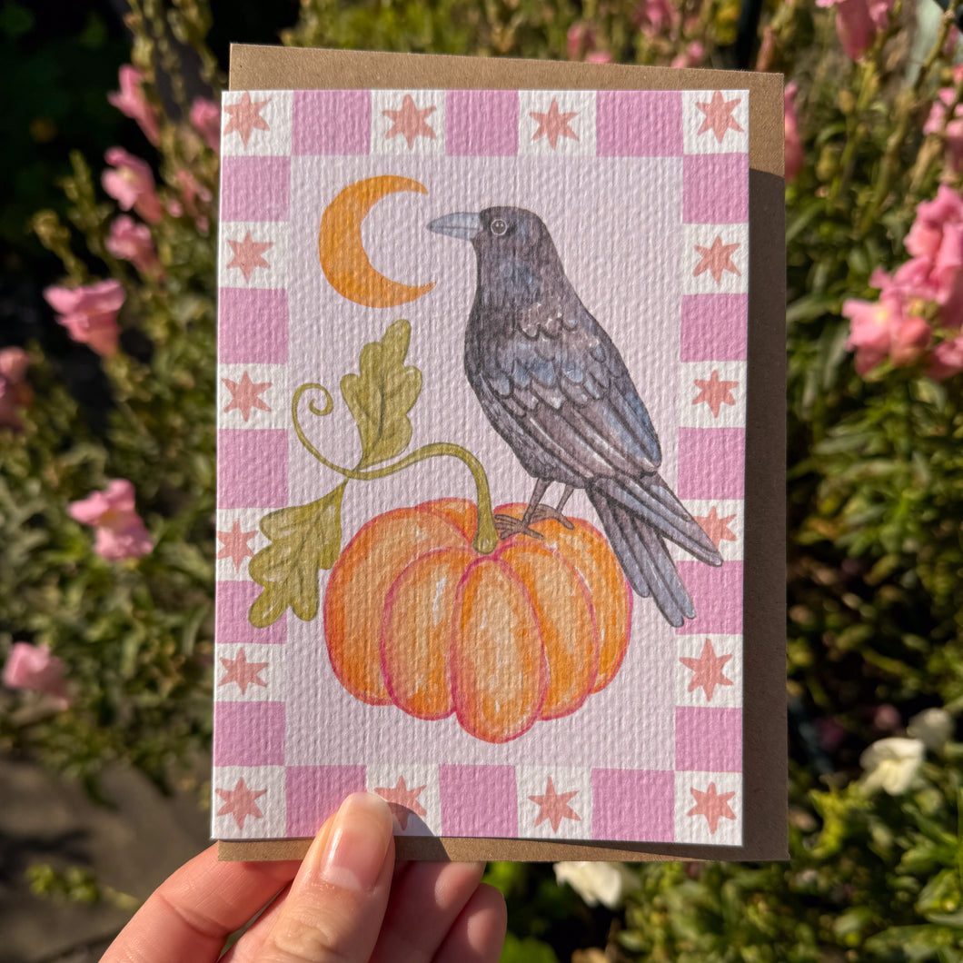 Crow & Pumpkin | Greeting Card