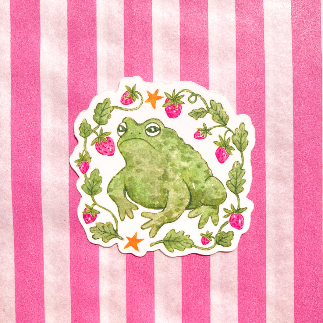 Toad & Strawberries Sticker
